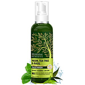 Morpheme Remedies Neem Tea Tree Basil Face Wash Oil Control Anti Acne 120 ml