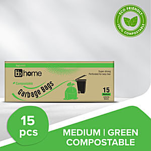 Bio Compostable Garbage Bags - Medium Size (19 x 21) - 15 Pieces/Roll
