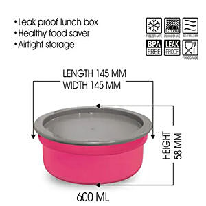 Plastic Tupperware Microwave Safe Container, Capacity: 600ml