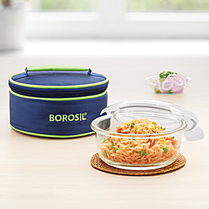 Borosil Borosilicate Glass Lunch Box Set Of 3, 240 Safe, 40% OFF