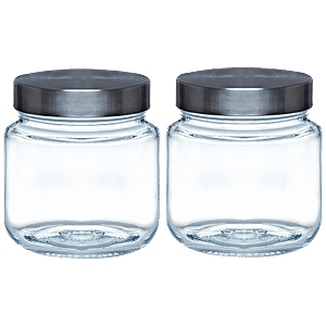 Pumpkin decorative clear glass candy jar with led with 2 sizes 240 & 750 ml