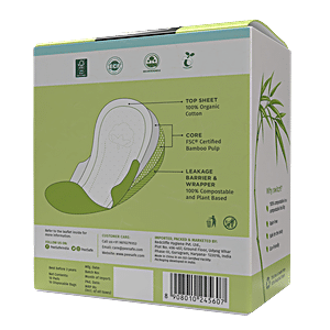 Buy Pee Safe Biodegradable Sanitary Pads, Overnight, 10 pcs Online