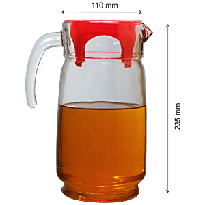 1pc Transparent 1.2 Liter Glass Pitcher with Lid Iced Tea Pitcher