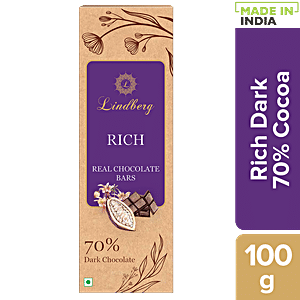 Buy Lindberg Rich Dark Chocolate Bar - 70% Cocoa Online at Best Price of Rs  165 - bigbasket