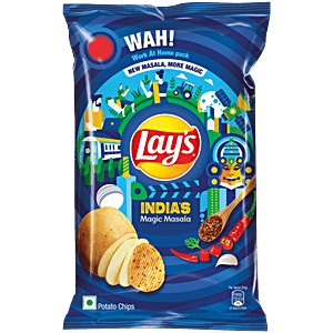 Buy Lays Potato Chips - India's Magic Masala Flavour, Crunchy Snacks ...