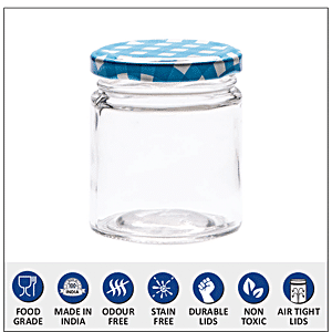 small airtight heat resistant glass jar