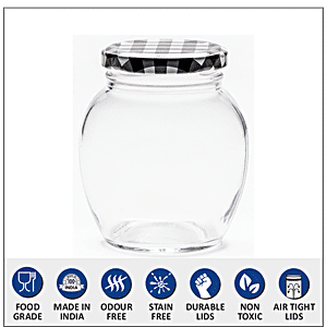 Buy Yera Small Jars Set With Printed Lids Online at Best Price of Rs 119 -  bigbasket