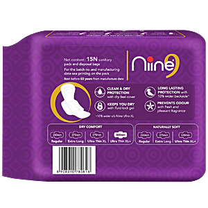 Buy Niine Dry Comfort Sanitary Napkins - XL, Heavy Flow Coverage, Rash  Control Online at Best Price of Rs 36 - bigbasket