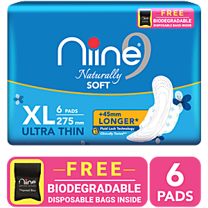 INDEPENDENT WOMEN Sanitary Napkin - Ultra Thin & Soft, Rash Free, 6 pcs