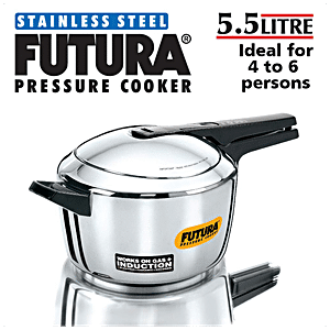 Futura stainless steel cheap pressure cooker 5.5 l