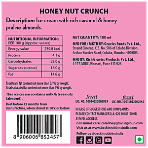 Buy Baskin Robbins Honey Nut Crunch Ice Cream Online at Best Price