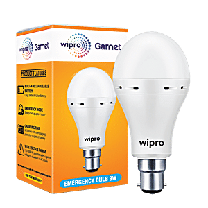 wipro 9 watts b22 led white emergency bulb