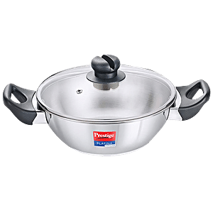 Buy Coconut Triply Stainless Steel Kadai with Lid 2.5 L Online at