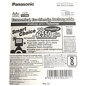 Panasonic eneloop AA 4pcs Rechargeable Battery
