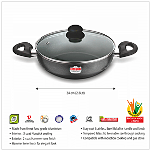 Buy Kitchen Essentials Tri Ply Stainless Steel Kadai - 3 Layer, With  Induction Base & Lid, 24 cm Online at Best Price of Rs 2199 - bigbasket