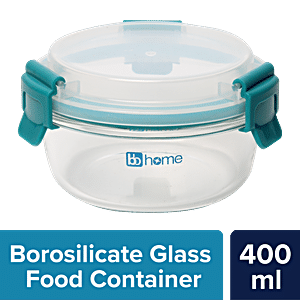 Buy BB Home Glass Lunch Box/Storage Borosilicate Container With Compartment  - Rectangular, Sea Green Online at Best Price of Rs 499 - bigbasket