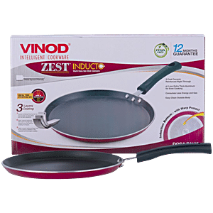 Vinod Non-Stick Crepe Pan, Pancake Pan, Chapati, Roti & Dosa Tawa