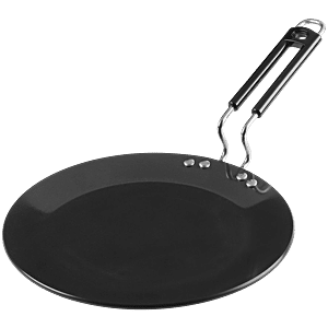 Vinod Zest Non-Stick Flat Dosa Tawa/Griddle, 10, Black 