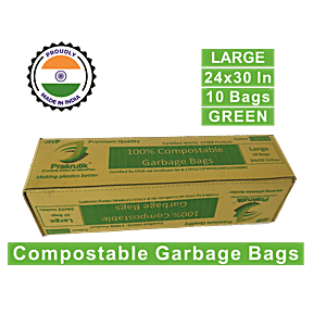 Buy NaturePac Garbage Bag - Large, Green, Biodegradable Online at Best  Price of Rs 130 - bigbasket