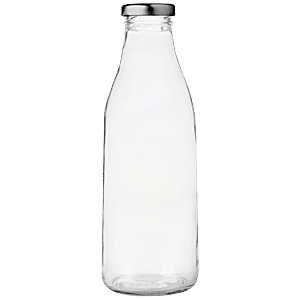 Buy Glass Ideas Glass Bottle - Plain White With Metal Cap Online at Best  Price of Rs 199 - bigbasket