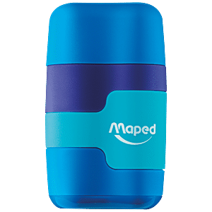 Maped Connect DUO 2 Hole Sharpener / Eraser Combo, Assorted Colors