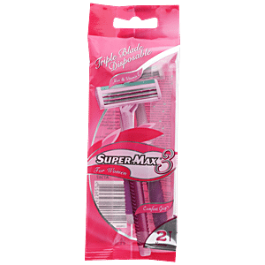 Supermax Women 3 Blade Disposable Comfort Grip Razor - Price in