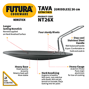 Buy Hawkins Futura Non-Stick Tawa, 26cm (NT26X) at lowest price in India @