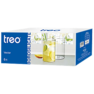 TREO (Pack of 6) Milton Gripper Tall Glass Set of 6 280 ml Glass Set  Water/Juice Glass Price in India - Buy TREO (Pack of 6) Milton Gripper Tall  Glass Set of