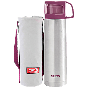 Milton Thermosteel Flip Lid Flask 350, Double Walled Vacuum Insulated 350  ml, 12 oz, 24 Hours Hot and Cold Water Bottle with Cover, 18/8 Stainless  Steel, BPA Free, Food Grade, Leak-Proof
