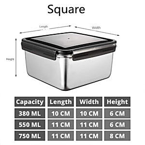 Rectangle Stainless Steel Food Container