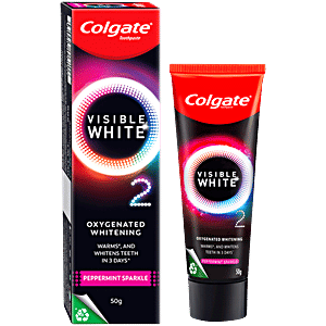 Buy Colgate Visible White O2, Teeth Whitening Toothpaste, Peppermint ...