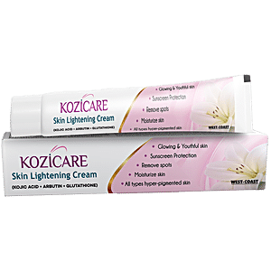 Kozicare Skin Lightening Cream Kojic Acid Arbutin Glutathione 15 g