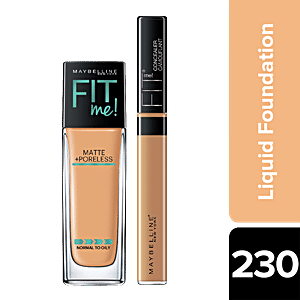 Maybelline New York Fit Me Liquid Foundation + Concealer Camouflant, Normal To Oily Skin Online at Best of Rs 1048 - bigbasket