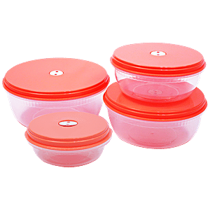 Princeware Dal Chana Plastic Storage Container/Dabba Set - Twister,  BPA-Free, 9431, Violet, 1.23 L