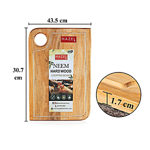 Buy HAZEL Neem Wooden Vegetable Rectangle Shape Chopping Board - 30 cmX 43  cm Online at Best Price of Rs 429 - bigbasket