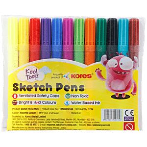 Water Based Ink Non Toxic Multi-Color Sketch Pens at Best Price in Mumbai