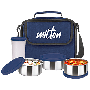 MILTON Executive Insulated Lunch Box, Orange, 3 Containers, 280ml Each