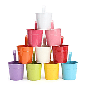 Buy AA Inc Iron Flowerpots With Detachable Hooks - Galvanised & Painted  Online at Best Price of Rs 1500 - bigbasket