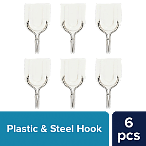 Buy BB Home Plastic & Stainless Steel Classic Adhesive Hook Set - Strong  Grip, Max. Load 1.0 kg, Small Online at Best Price of Rs 169 - bigbasket