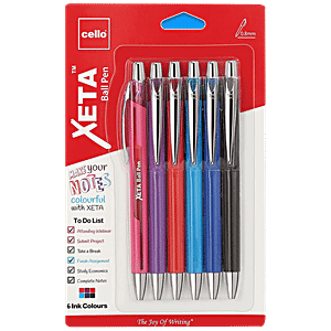  Cello Colour Bombs Coloured Ink Gel Pens, Pack of 10, 10  Vivid Ink Colours, Coloured Gel Pens, Gel Pen for Students