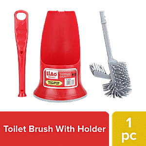 Liao All-Purpose Floor Scrubbing / Tile Brush - Soft-Grip Handle, Red,  D130039, 1 pc