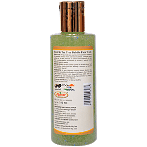 Khadi India Basil Tea Tree Buble Face Wash SLS Paraben Free 210 ml