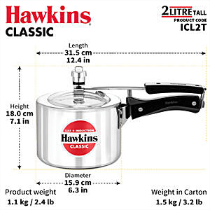 Buy Hawkins Miniature Toy Classic Aluminum Inner Lid Pressure Cooker -  Silver, Non-Working, MIN Online at Best Price of Rs 215 - bigbasket