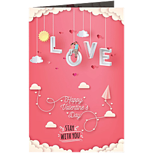 Buy Creative Space Valentines Day Greeting Card - Small, Pink, 20X1X15 ...