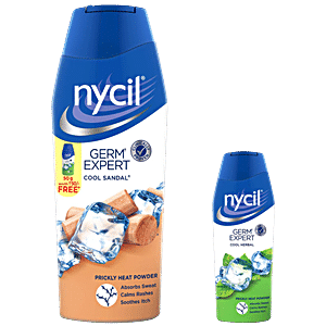 Buy Nycil Germ Expert Prickly Heat Powder - Cool Herbal Online at Best  Price of Rs 50 - bigbasket