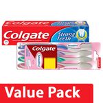 Buy Colgate Toothpaste - Strong Teeth, Anti Cavity 200G + Toothbrush ...