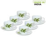 LaOpala Chai/Opalware Cup & Saucer Set - Princess, Radiant Curves, 150 ml