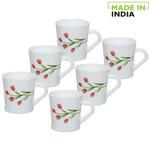 LaOpala Chai/Opalware Cup & Saucer Set - Princess, Radiant Curves, 150 ml