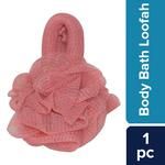 BB Home Body Bath Loofah Scrubber- Hangable, Pink, 1 pc