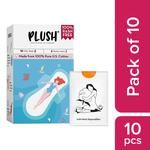Buy Plush Sanitary Pad - With Disposable Pouches & Panty Liners, 100% Pure  Cotton, XL Online at Best Price of Rs 413.08 - bigbasket